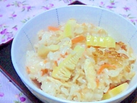 塩麹で旨味up↑たけのこご飯